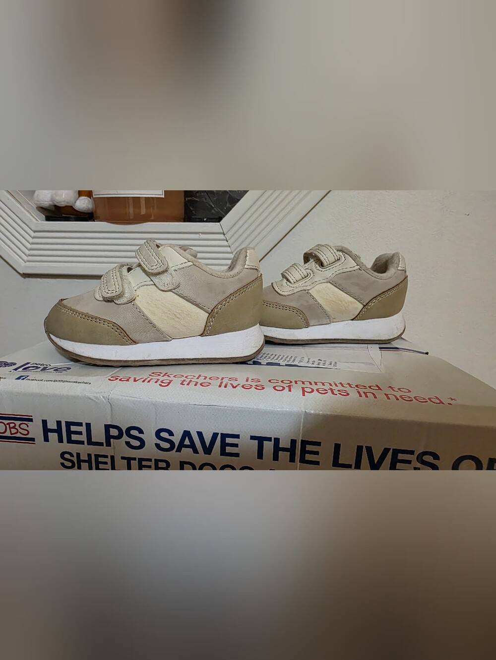 Cat & Jack Tan & Cream Velcro Strap Sneakers for Kids